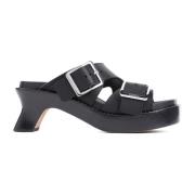 Zwarte Heel Slide 90 Loewe , Black , Dames