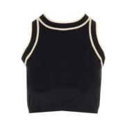 Zwarte Katoenen Crop Top Max Mara , Black , Dames