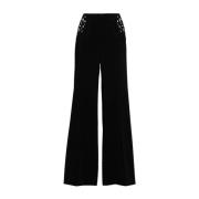 Zwarte Crepe Broek met Broderie Anglaise Stella McCartney , Black , Da...