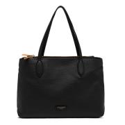 Zwarte Leren Crossbody Tas Gianni Chiarini , Black , Dames