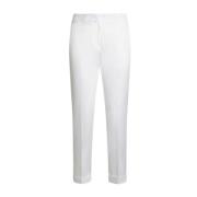 Witte Cropped Sigarettenbroek Etro , White , Dames