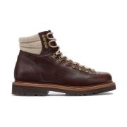 Rode Leren Laarzen Brunello Cucinelli , Red , Heren