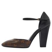 Pre-owned Coated canvas heels Louis Vuitton Vintage , Black , Dames