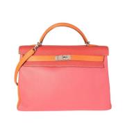 Pre-owned Leather handbags Hermès Vintage , Pink , Dames