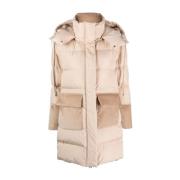 Beige Donsjas Casual Stijl Lorena Antoniazzi , Beige , Dames