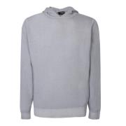 Beige Gebreide Hoodie Pullover Aw23 Dell'oglio , Gray , Heren