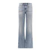 Blauwe Jeans Lage Taille Rechte Pijp Diesel , Blue , Dames