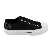 Zwarte Canvas Sneakers Aw23 Burberry , Black , Heren