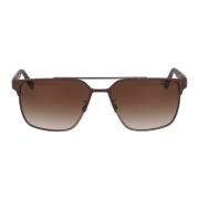 Vierkante Metalen Zonnebril Emporio Armani , Brown , Unisex