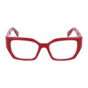 Onregelmatige Vorm Acetaat Bril Miu Miu , Red , Unisex