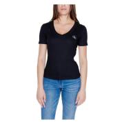 Rib V-Neck T-Shirt Herfst/Winter Collectie Calvin Klein Jeans , Black ...