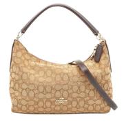 Pre-owned Leather handbags Coach Pre-owned , Beige , Dames