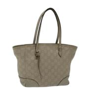 Pre-owned Canvas totes Gucci Vintage , Beige , Dames