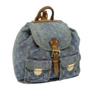 Pre-owned Canvas shoulder-bags Louis Vuitton Vintage , Blue , Dames