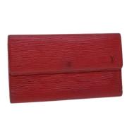 Pre-owned Leather wallets Louis Vuitton Vintage , Red , Heren