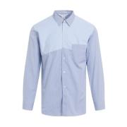 Blauw Gestreept Poplin Overhemd Comme des Garçons , Blue , Heren