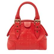 Pre-owned Leather handbags Burberry Vintage , Red , Dames