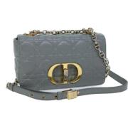 Pre-owned Leather shoulder-bags Dior Vintage , Gray , Dames