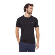 Stretch Logo TShirt - Zwart Emporio Armani , Black , Heren