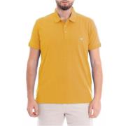 Geborduurd logo katoenen polo - Sinaasappels Emporio Armani , Orange ,...