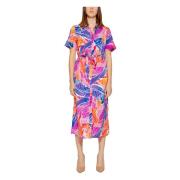 Midi Calf Jurk Lente/Zomer Collectie Vila , Multicolor , Dames