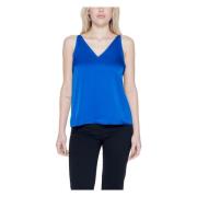 V-hals Band Top Lente/Zomer Collectie Vila , Blue , Dames