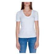 Rib V-Neck T-Shirt Herfst/Winter Collectie Calvin Klein Jeans , White ...