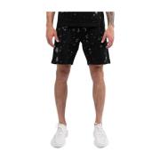 Rhinestone Splash Shorts in Zwart My Brand , Black , Heren