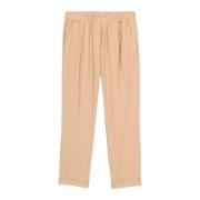 Viscose Twill Joggers Oltre , Beige , Dames