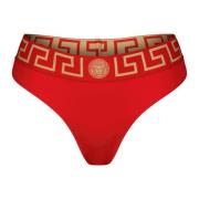 Rode Bikini Broek Greca Stijl Versace , Red , Dames