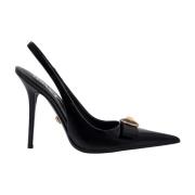 Zwarte Pumps met Medusa Boog Versace , Black , Dames