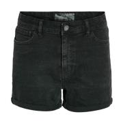 Zwarte Denim Shorts | Freewear Zwart Noisy May , Black , Dames