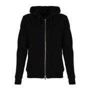 Minimalistische Hoodie met Rits Les Hommes , Black , Heren