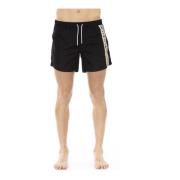 Black Polyamide Swimwear Bikkembergs , Black , Heren