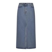 Denim Stonewashed High-Rise Rok Loulou Studio , Blue , Dames