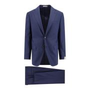 Blauw Blazer Pak Klassieke Revers Corneliani , Blue , Heren