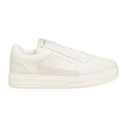 Logo Lettering Sneaker - Wit Leer Emporio Armani , White , Heren