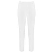 Witte Linnen Stretch Broek Pinko , White , Dames