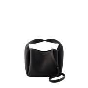 Zwarte Leren Bucket Bag Schouderstijl TotêMe , Black , Dames