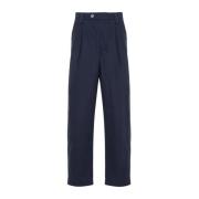 Navy Blauwe Wijde Pijp Broek A.p.c. , Blue , Heren