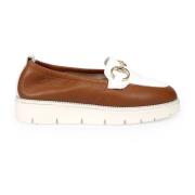 Bruin Leren Instap Mocassin Schoen Sangiorgio , Brown , Dames