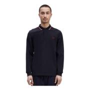 Heren Polo met Contrastboorden Fred Perry , Black , Heren