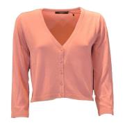 Roze V-hals Vest 3/4 Mouw Max Mara , Pink , Dames