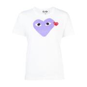 Casual T-shirt Comme des Garçons Play , White , Dames