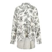 Blouse met Print Losse Pasvorm Knoopsluiting Achterkant Sportalm , Mul...