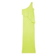 Ruche Jersey Jurk Patrizia Pepe , Yellow , Dames