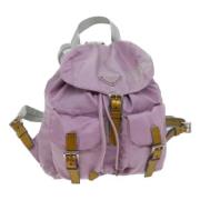 Pre-owned Nylon backpacks Prada Vintage , Pink , Dames
