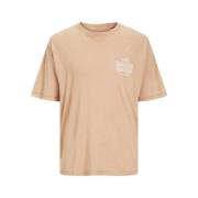 Blauwe Anthony T-shirt Sunburn Oranje Jack & Jones , Orange , Heren