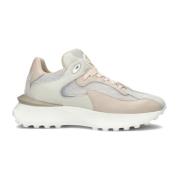 Beige Leren Sneaker New Tech Toral , Beige , Dames