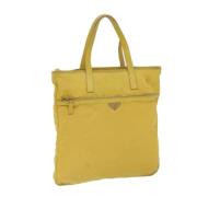 Pre-owned Nylon totes Prada Vintage , Yellow , Dames